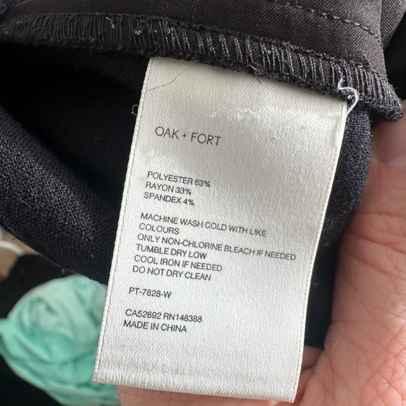 OAK + FORT Elegant Black Wide Leg Trousers - Picture 4 of 5